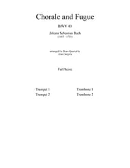 Chorale and Fugue, BWV 40 Brass Quartet P.O.D. cover Thumbnail